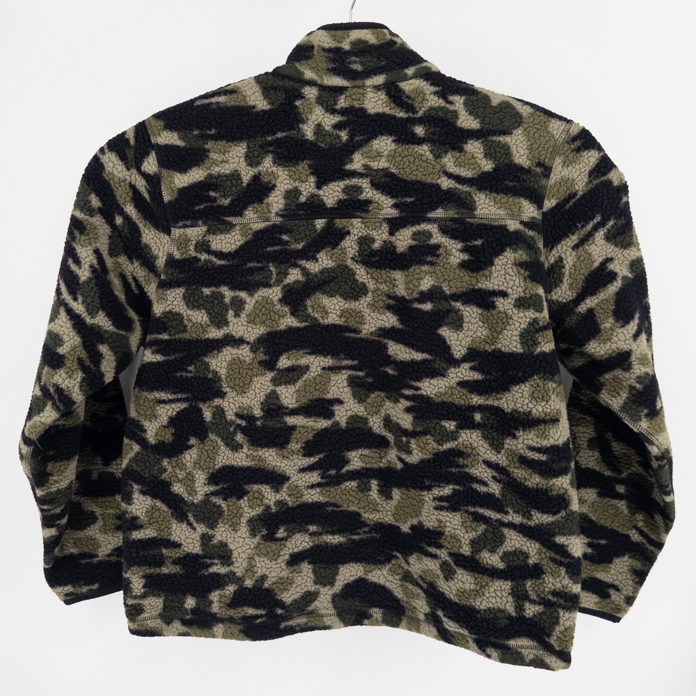 Carhartt Mens Large Fleece Snap Front Jacket Camo Relaxed Fit 104991-M Anorak - Picture 4 of 6